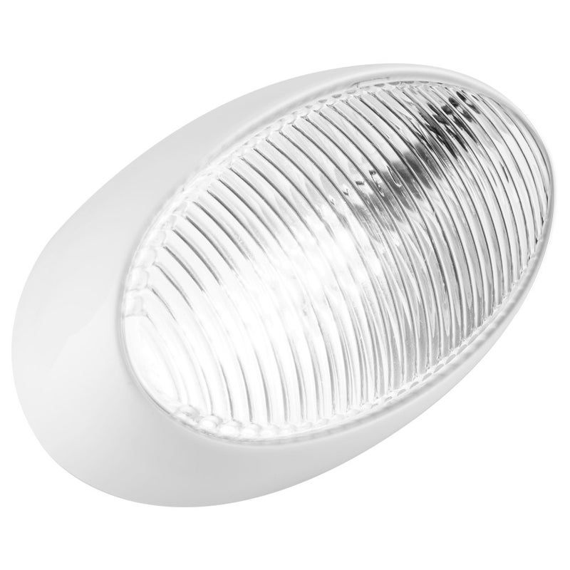 Lumitronics RV 12V LED Oval Porch Utility Light, Clear & Amber Lenses for Motorhomes, Campers, Trailers, 5th Wheels (White) - Image 3